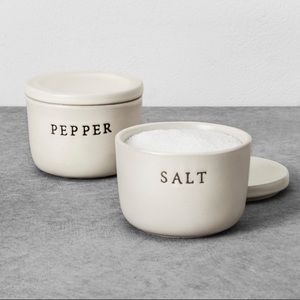 Salt & Pepper Stoneware Cellar Set Hearth & Hand